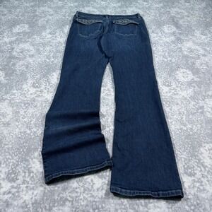 Blanc Bootcut Jeans Womens 12R Blue Y2K Skater Grunge Baggy Graphic